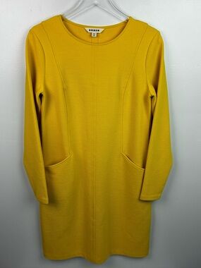 Boden Ellen Ottoman Shift Mustard Color Knit Dress